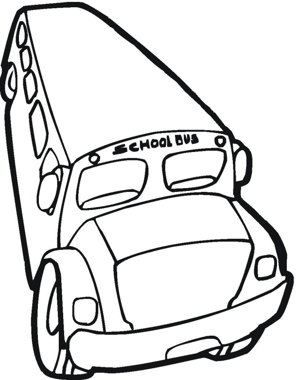  School House coloring pages, Coloring for kids, yellow bus