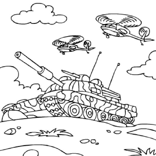  Tank Coloring pages  –  Free Coloring Pages – War – military –  #25