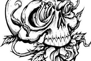 Skull tattoo | tattoos | tattoo | Skull coloring page | Halloween | printable | #10