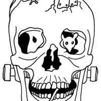 Skull tattoo | tattoos | tattoo | Skull coloring page | Halloween | printable | #16