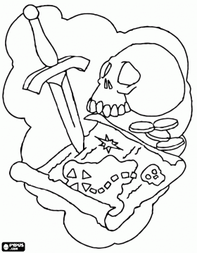  Skull tattoo | tattoos | tattoo | Skull coloring page | Halloween | printable | #36