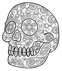  Skull tattoo | tattoos | tattoo | Skull coloring page | Halloween | printable | #5