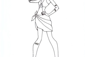 Top Model Monster High Coloring Pages: Frankie Skull Shores Coloring Sheet