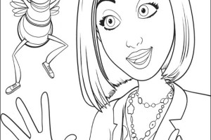 Bee Movie Vanessa and Barry coloring page - coloring book