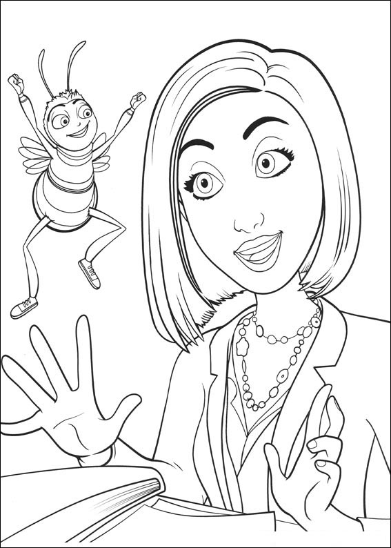  Bee Movie Vanessa and Barry coloring page – coloring book