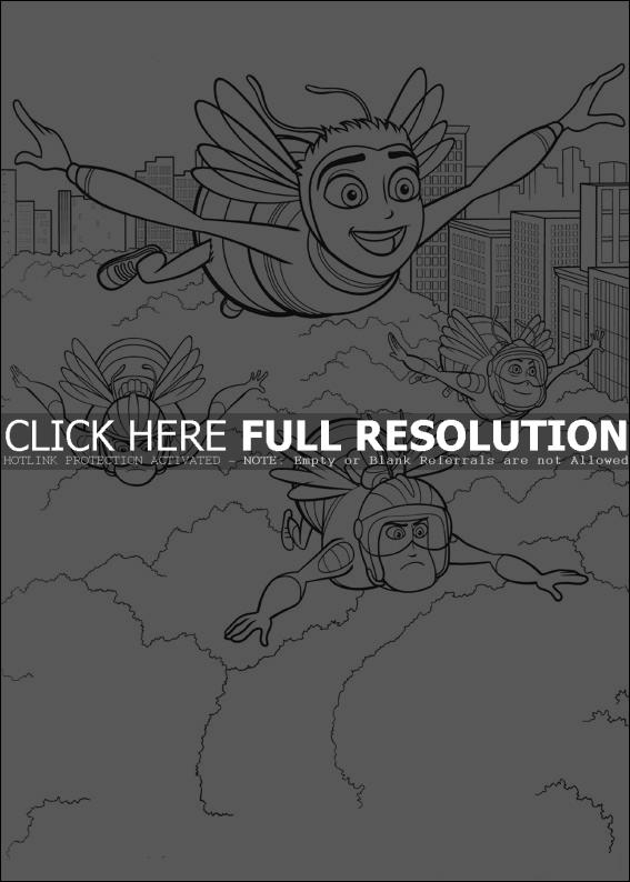  Best bee movie coloring pages