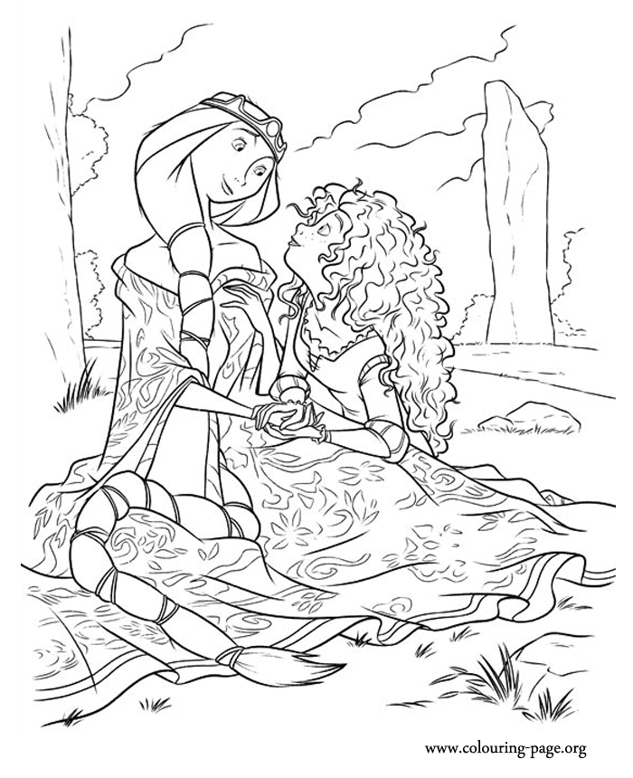Brave movie young princess coloring pages