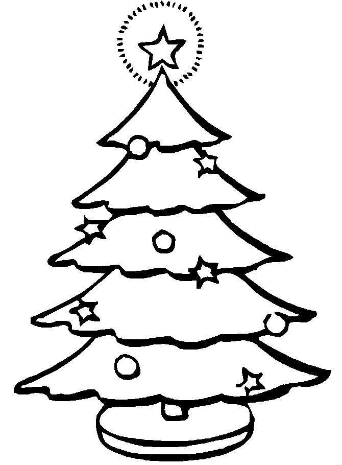 Christmas tree coloring pages - coloring book - #1