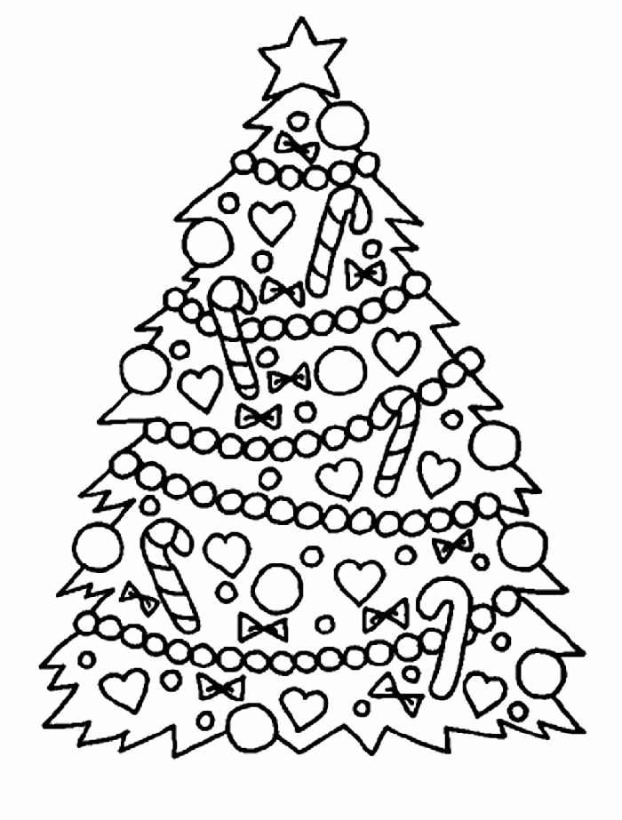 Christmas tree coloring pages - coloring book - #10
