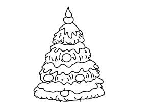 Christmas tree coloring pages - coloring book - #12
