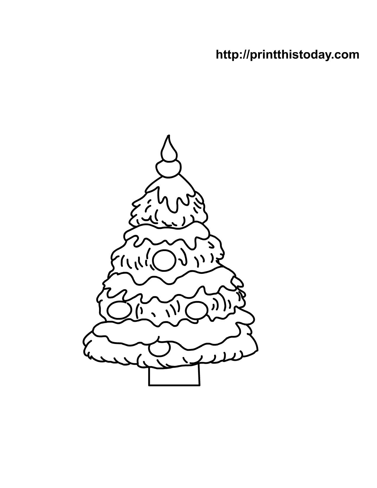  Christmas tree coloring pages – coloring book – #12