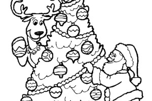 Christmas tree coloring pages - coloring book - #13