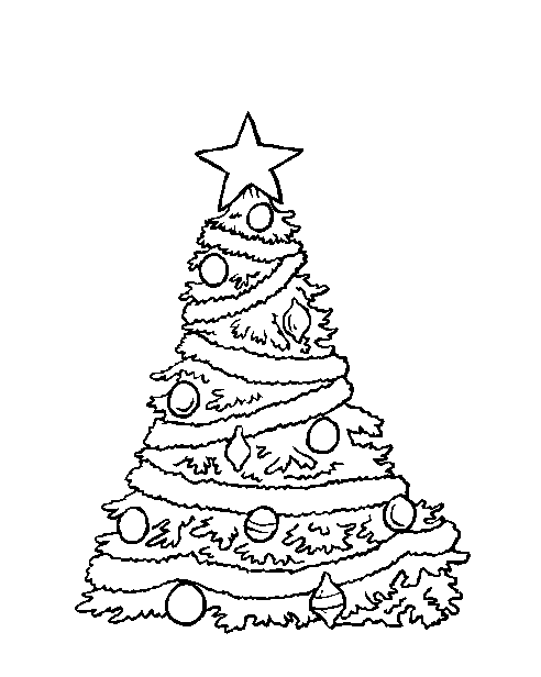 Christmas tree coloring pages - coloring book - #15