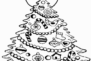 Christmas tree coloring pages - coloring book - #17