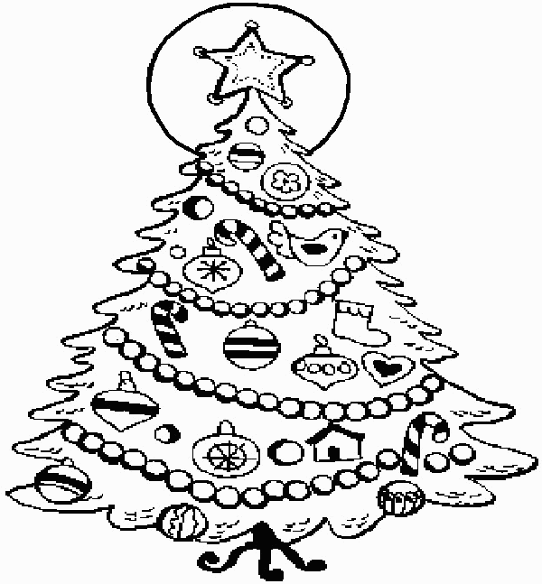  Christmas tree coloring pages – coloring book – #17