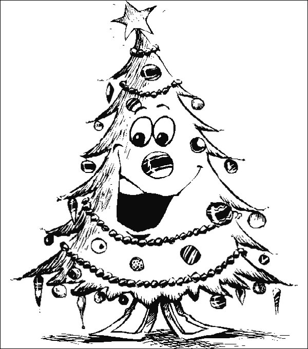  Christmas tree coloring pages – coloring book – #22