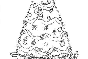 Christmas tree coloring pages - coloring book - #25