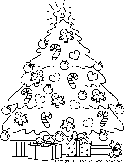Christmas tree coloring pages - coloring book - #28