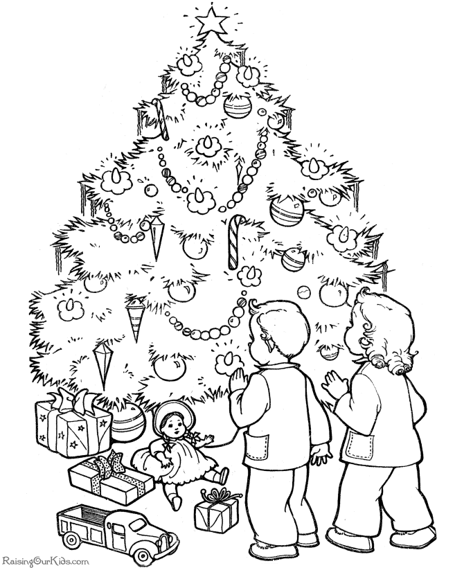  Christmas tree coloring pages – coloring book – #32