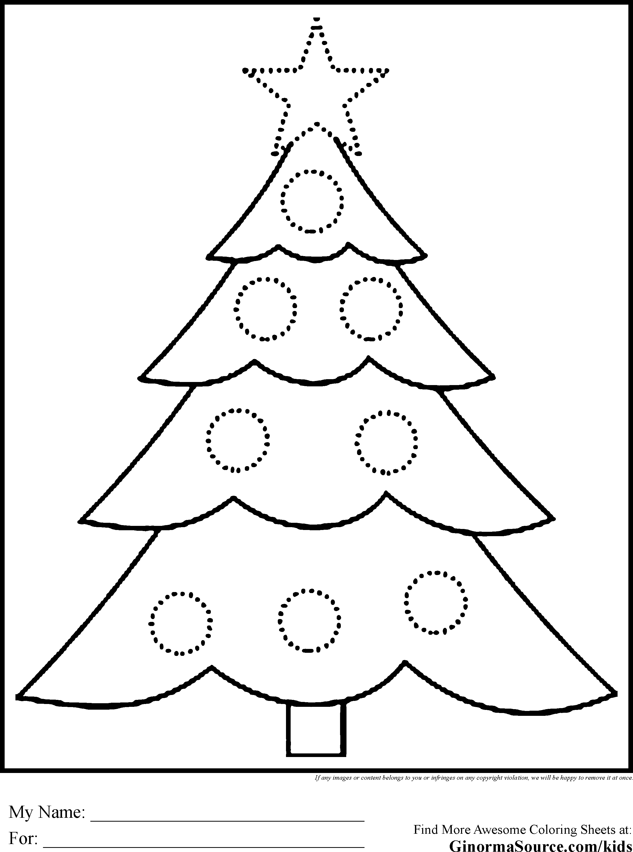  Christmas tree coloring pages – coloring book – #33