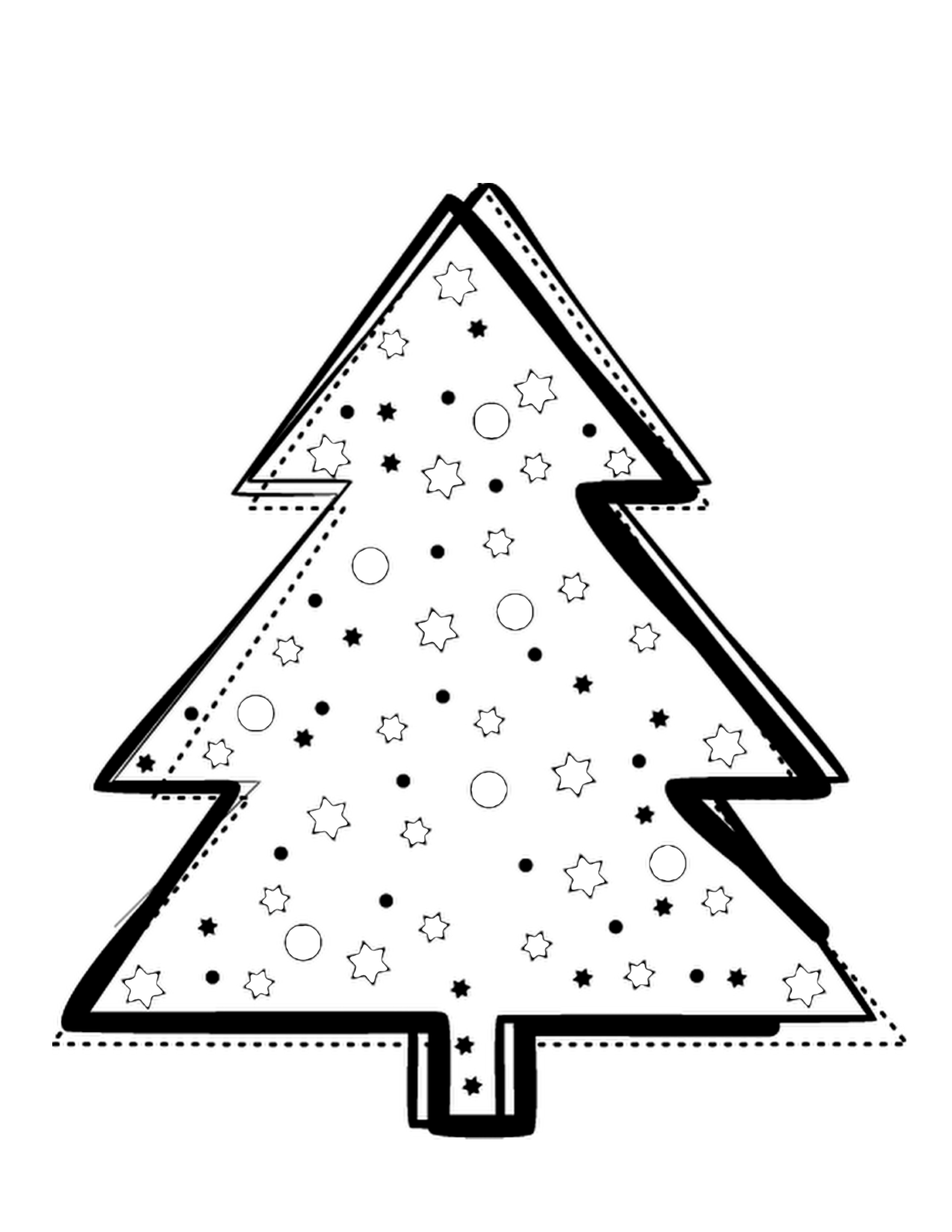  Christmas tree coloring pages – coloring book – #35