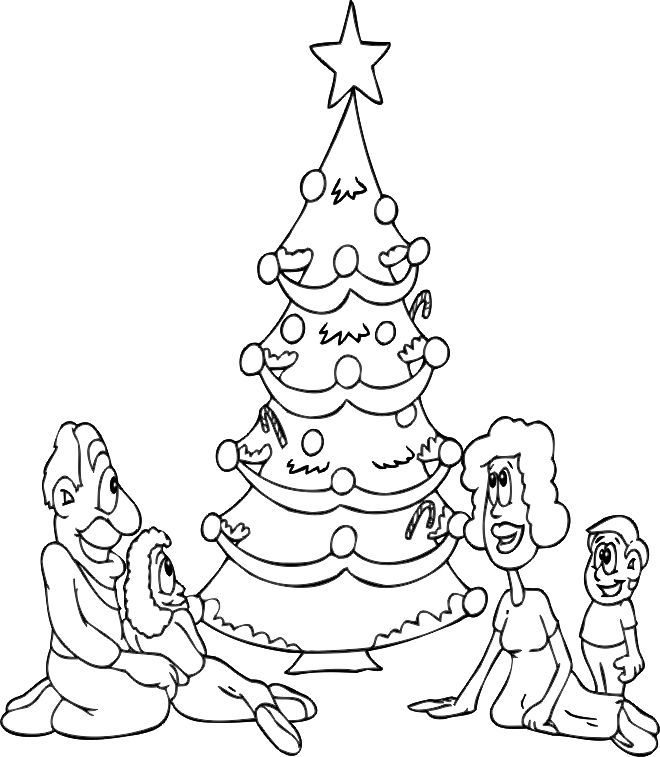Christmas tree coloring pages - coloring book - #36