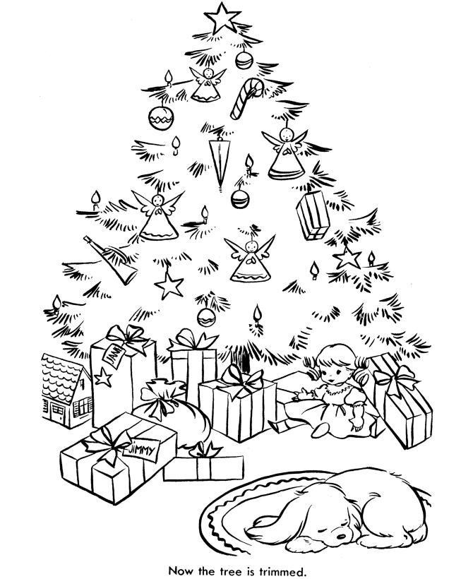Christmas tree coloring pages - coloring book - #38