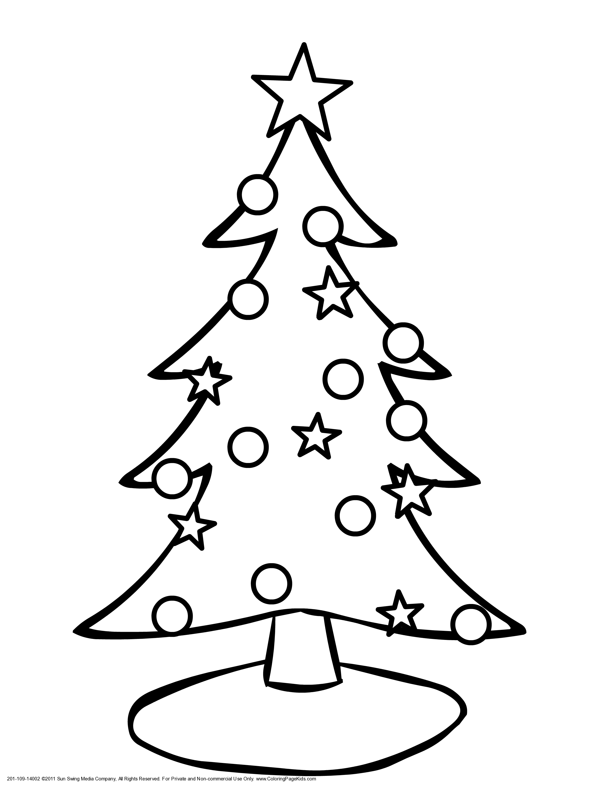 Christmas tree coloring pages - coloring book - #7
