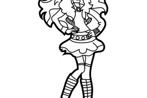 Coloring Pages of Clawdeen Wolf Monster high