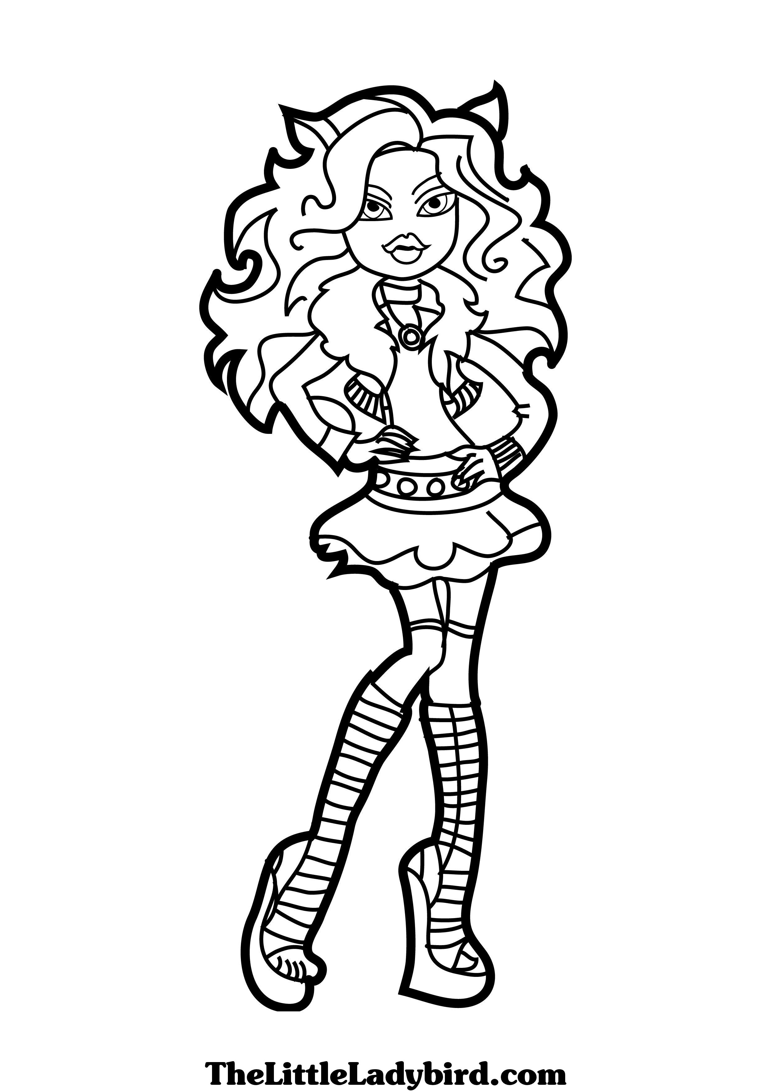  Coloring Pages of Clawdeen Wolf Monster high