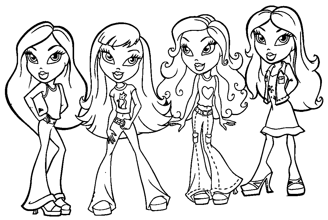 Cute barbie coloring pages