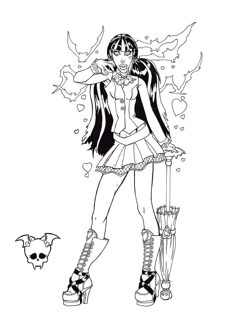  Dangerous Monster high Coloring Pages