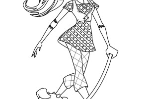Dog Monster High Coloring Pages for Kids