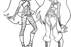 Group Coloring pages Monster High