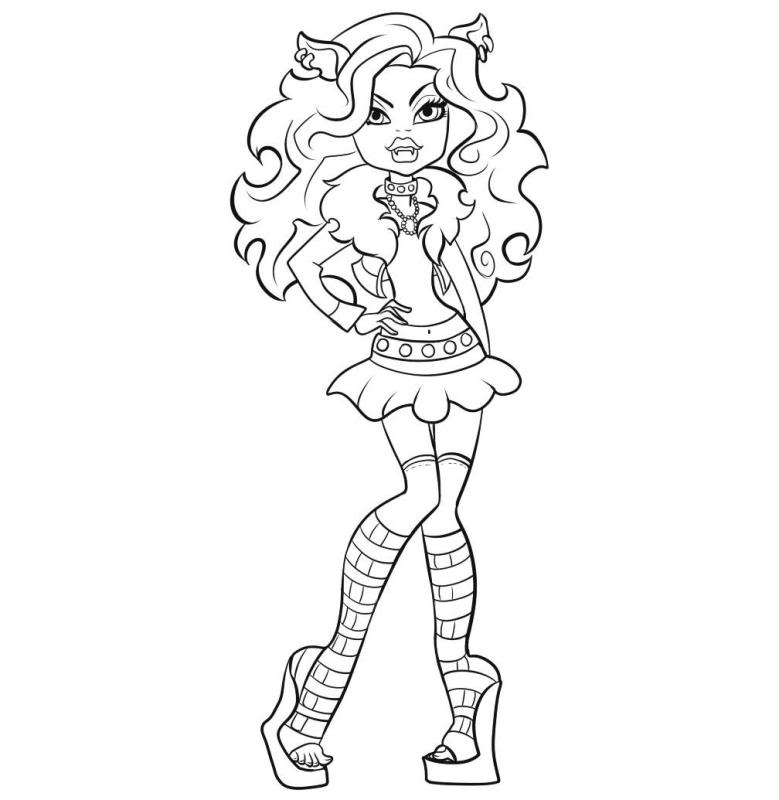  Hot Monster High Coloring Pages