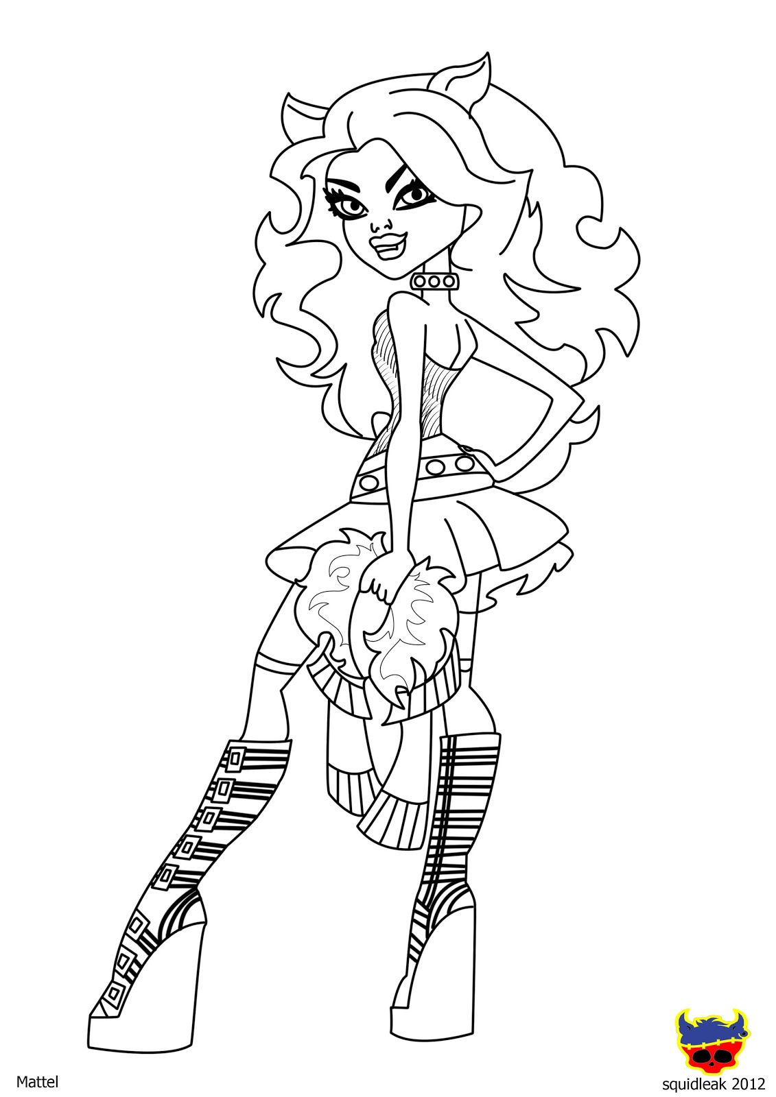  Monster High Clawdeen Coloring Pages
