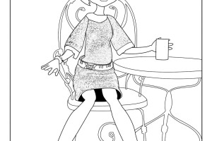 Monster High coffee break coloring pages