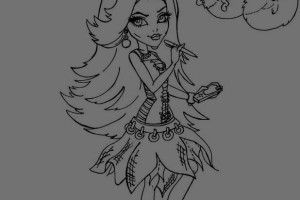 Pretty Monster High Coloring Pages