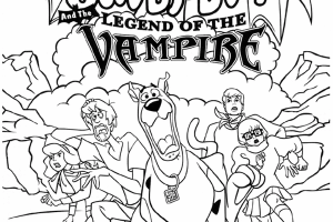 scooby doo vampire movies coloring pages
