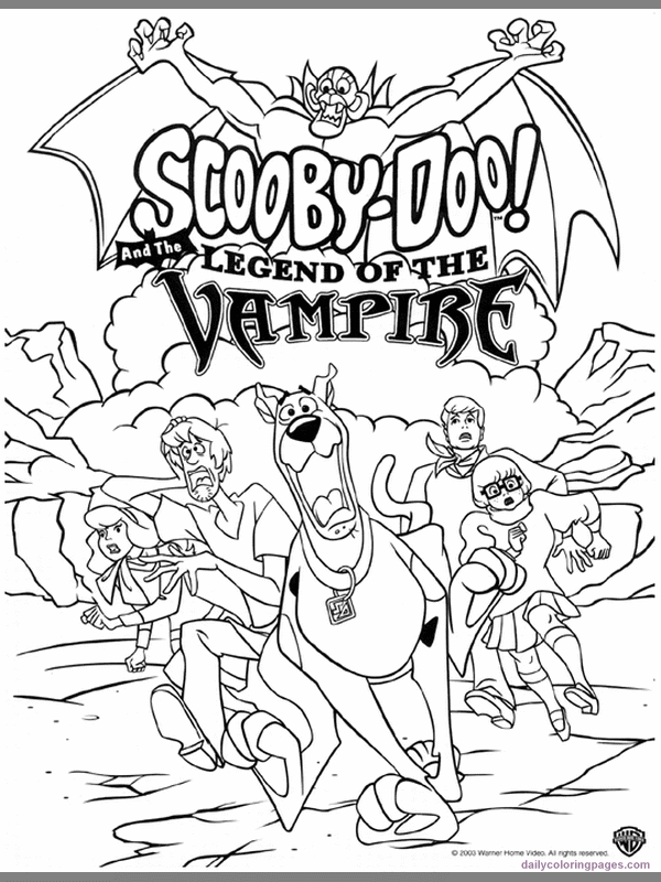  scooby doo vampire movies coloring pages