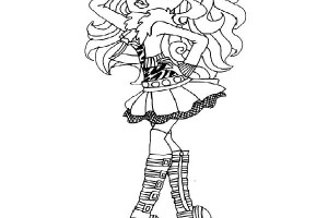 Shapely Monster High Coloring Pages Clawd Wolf