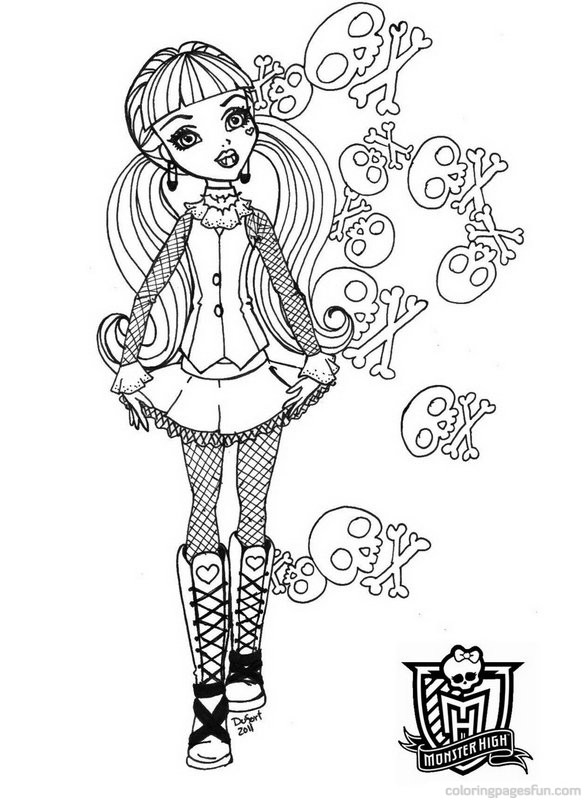  Skull Monster High Coloring Pages