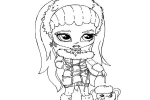 Small Monster High Coloring Pages Abbey