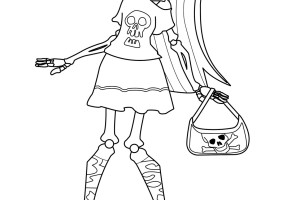 Tattoo Monster high skelita coloring pages