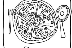 Pizza coloring pages | kids printable coloring pages | #24