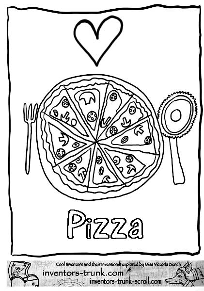  Pizza coloring pages | kids printable coloring pages | #24