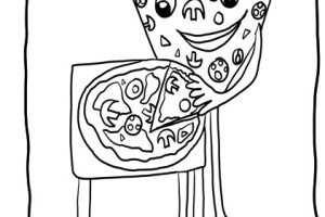 Pizza coloring pages | kids printable coloring pages | #37