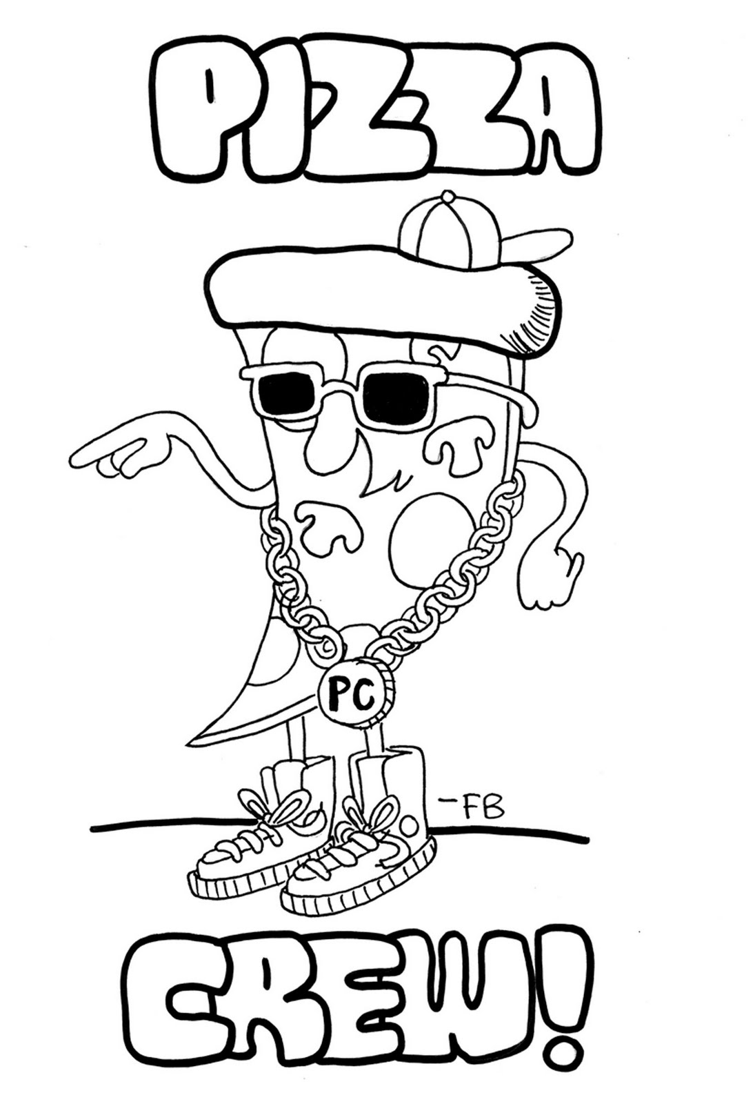  Pizza coloring pages | kids printable coloring pages | #9