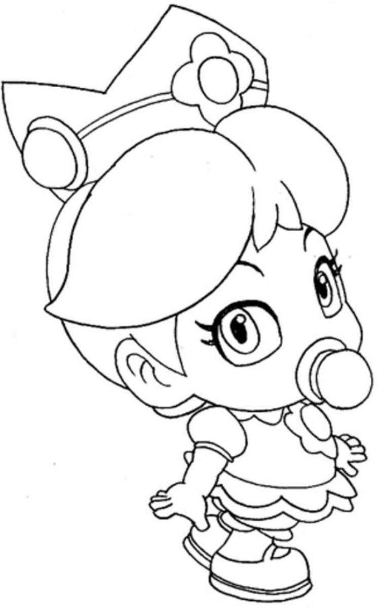  Baby Princess Peach with Mario coloring pages | Mario Bros games | Mario Bros coloring pages | color online