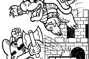 Battle Mario coloring pages | Mario Bros games | Mario Bros coloring pages | color online